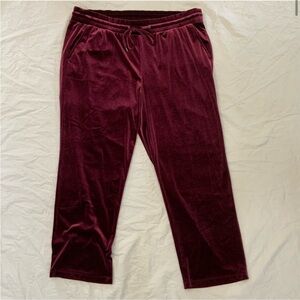 Velvet Burgundy Sleepwear Pant
